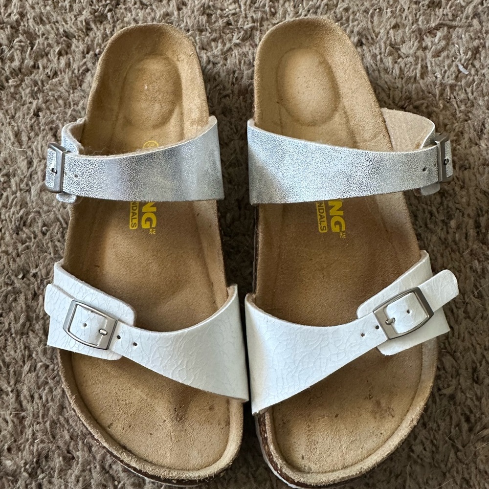 Viking White Leather Strap Sandals Size 8(39)
